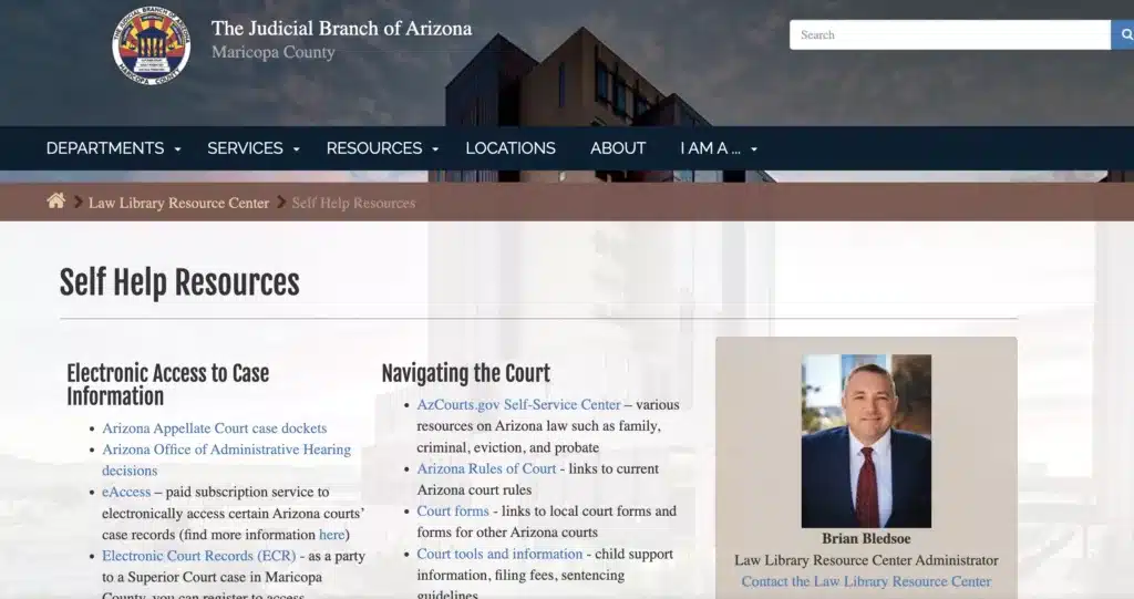 Navigating the Maricopa County (AZ) Legal System Without a Lawyer? Resources for Self-Represented Litigants